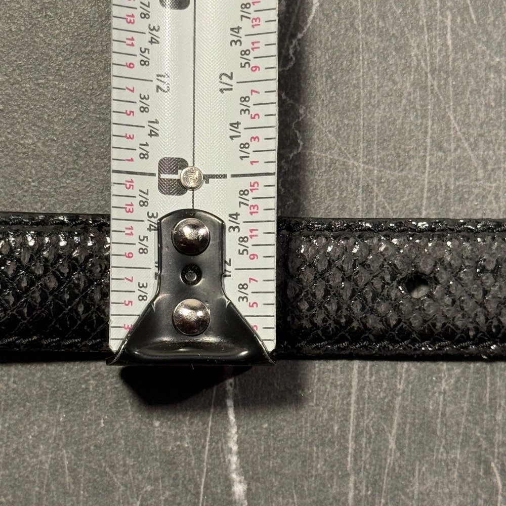 Linda Allard Ellen‎ Tracy Black Genuine Reptile Belt | Size 6 - Picture 4 of 10
